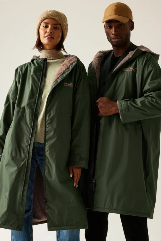 Image of Regatta Waterproof Changing Robe Dark Khaki L/XL