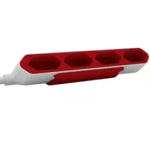 Image of Segula 50434 Power strip White, Red CEE 7/17 PG plug