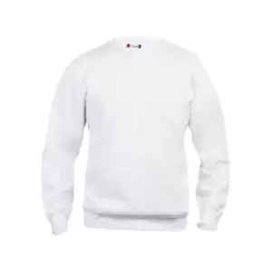 Image of Clique Unisex Adult Basic Round Neck Sweatshirt (XXL) (White)