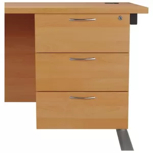 Image of Jemini 655 Fixed Pedestal 3 Drawer Beech KF74417