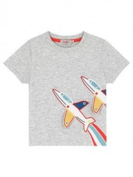 Image of Cath Kidston Boys Rockets Short Sleeve T-Shirt - Off White, Size 7-8 Years