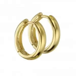 Image of Sterling Silver Gold Plated Medium Hoop Earrings E5861