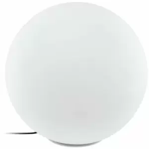 image of Loops - IP65 Outdoor Garden Ball Light White Plastic 1 x 40W E27 Bulb 600mm Globe