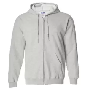 Image of Gildan Heavy Blend Unisex Adult Full Zip Hooded Sweatshirt Top (M) (Ash)