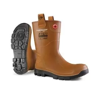Image of Dunlop Purofort Rigair Lined Brown Size 10 Boots NWT3206-10