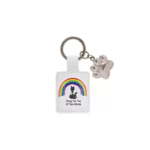 Image of Rainbow Bridge Friends Cat Key Ring