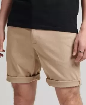 Image of Superdry Mens Vintage Officer Chino Shorts Cream / Stone Wash - Size: 28