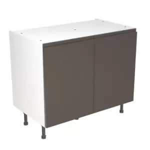 Image of KitchenKIT J-Pull Handleless 100cm Base Unit - Gloss Graphite