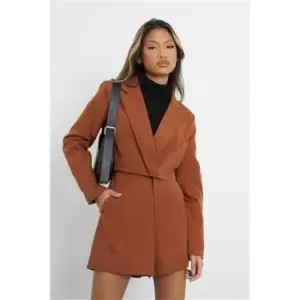 Image of I Saw It First Chocolate High Waisted Tailored Shorts - Brown