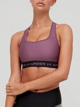 Image of Under Armour Training Crossback Mid Support Bra - Plum, Plum Size XS Women