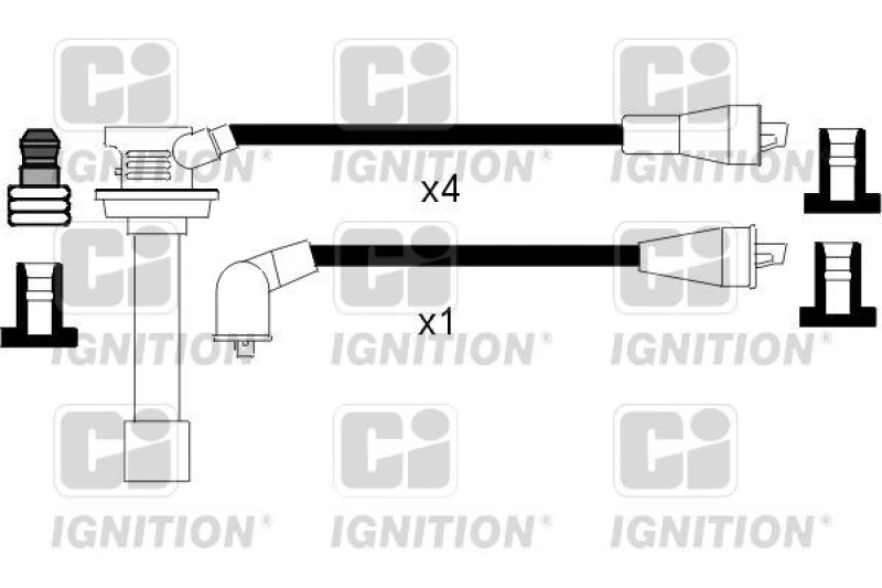 Image of QUINTON HAZELL Ignition lead set QUINTON HAZELL XC896