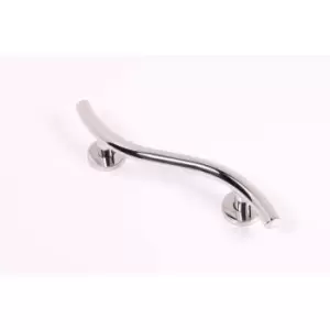 image of NYMAS Luxury Grab Rail, Curved, Stainless Steel, Concealed Fixings, 620mm, Polis