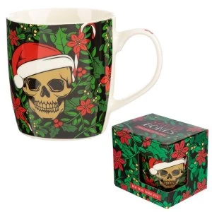 Image of Christmas Skull New Bone China Mug