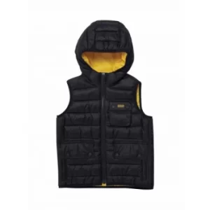 Image of Barbour International Kids Black Ouston Hooded Gilet