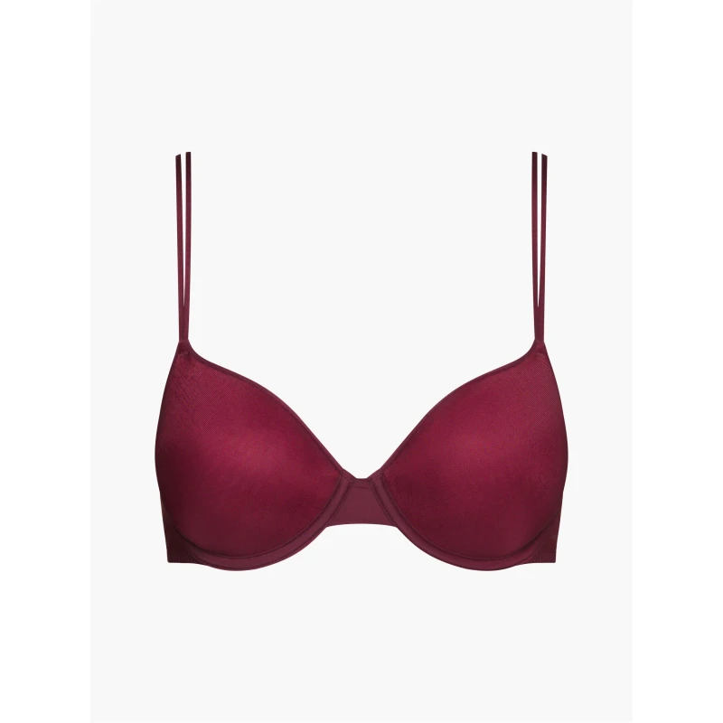 Image of Calvin Klein Lightly Lined Sheer Demi Bra - Purple Purple 32A