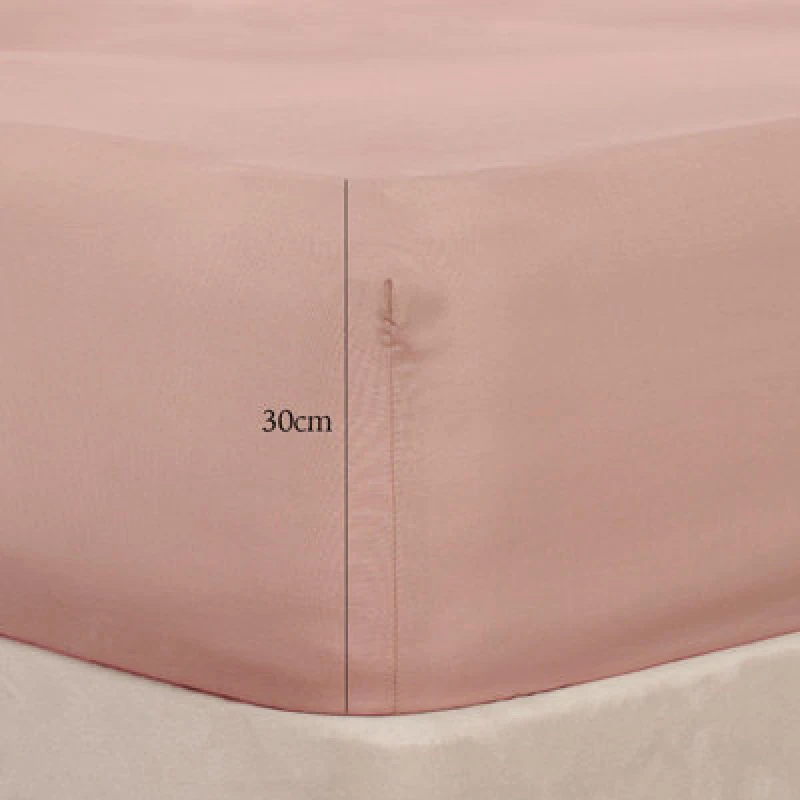 Image of OHS OHS Plain Bed Sheet Microfibre Deep Fitted Soft in Pink Size: Double Fitted Pink Double Fitted Unisex 5027434198924