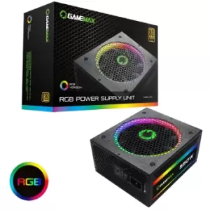 image of Game Max RGB-550 80 Plus Gold Rated PSU Modular 550W Power Supply Unit