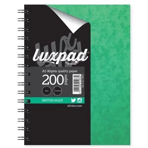 Image of Silvine Luxpad A5 Notebook Twin Wire Sidebound Hardcover Perforated Ruled 200 Pages 80gsm Pack of 6