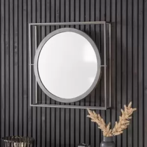 Image of Gallery Hague Round Mirror, Zinc