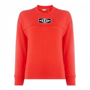 Image of DKNY Logo Patch Sweatshirt - Red