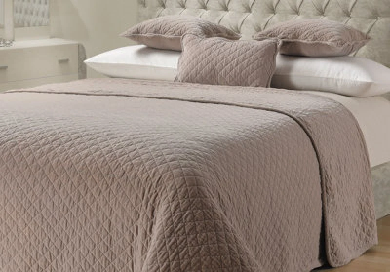 Image of Sweet Dreams Elegant Bedding Quilted Stitch Cotton Linen Blend Throw With Velvet Touch For Sofa, Bed - Machine Washable, Breathable - Cream