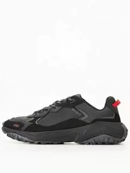 Image of HUGO Cyrus_runn Trainer, Black, Size 41, Men