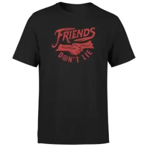 Image of Stranger Things Friends Don't Lie Unisex T-Shirt - Black - 3XL - Black