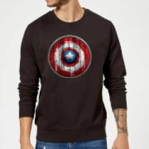 Marvel Captain America Wooden Shield Sweatshirt - Black - XL