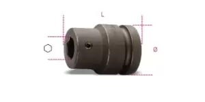 Image of Beta Tools 727PI/16 3/4" Dr Impact Socket Hexagon Bit Holder 16mm 007270016