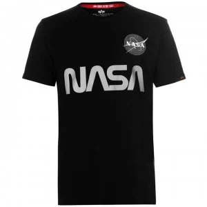 image of Alpha Industries NASA Reflective Tee - Black