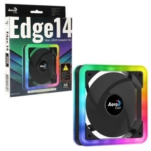 image of Aerocool Edge 140mm 1200RPM PWM Square Addressable RGB LED Fan