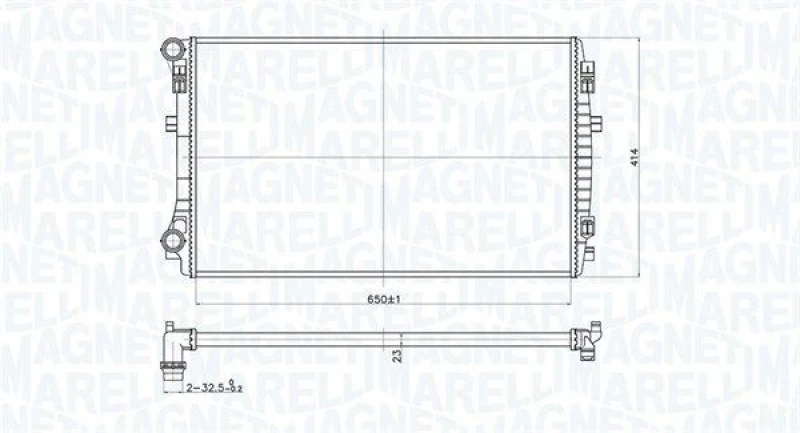 Image of MAGNETI MARELLI Engine radiator MAGNETI MARELLI 350213173400