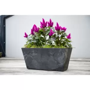 Ivyline Stone Ella Balcony Trough 37cm - Black