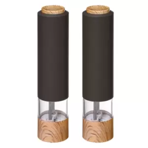 Image of Set of 2 Electronic Salt & Pepper Mills Black