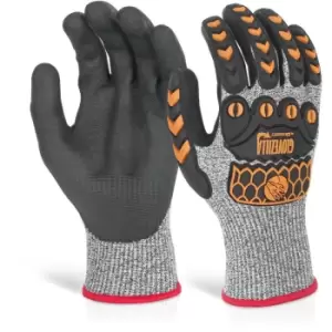 image of Glovezilla - Nitrile Palm Coated Glove Grey - X-Large - Grey