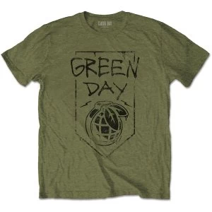Image of Green Day - Organic Grenade Unisex Large T-Shirt - Green