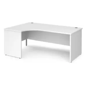 image of Office Desk Left Hand Corner Desk 1800mm White Top And Panel End Leg Maestro 25