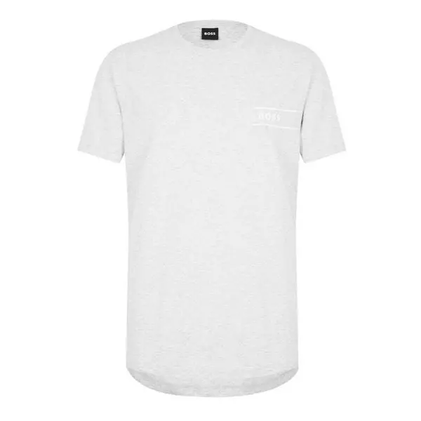 Image of Boss Logo Crew Neck T Shirt - Grey L