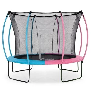Image of Plum 10ft Springsafe Trampoline and Enclosure - Flamingo Pink or Tropic Turquoise