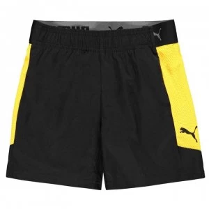 image of Puma NXT Woven Shorts Junior Boys - Black/Yellow