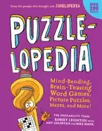 Image of puzzlelopedia mind bending brain teasing word games picture puzzles mazes a