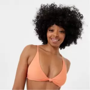 image of Jack Wills Knot Front Bikini Top - Orange