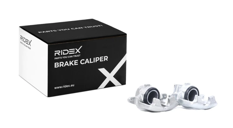Image of RIDEX 78B1704 Brake caliper Front Axle, without holder Cast Iron Brake Caliper (78)