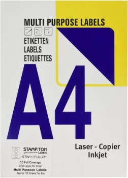 Image of Value Multipurpose CD Labels 117mm DIA 2 Per Sht (100Labels)