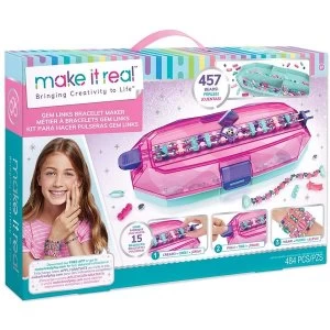 image of Make It Real - Gem Links Bracelet Maker Activity Set