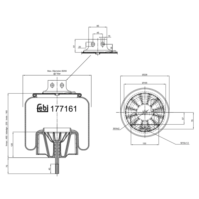 Image of Boot, air suspension FEBI BILSTEIN 177161