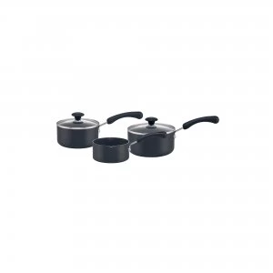 image of Prestige Super Tough&#44 Easy Clean 3 Piece Saucepan Set