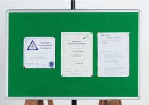 Image of Q Connect Noticebrd 1800x1200mm Alum Grn