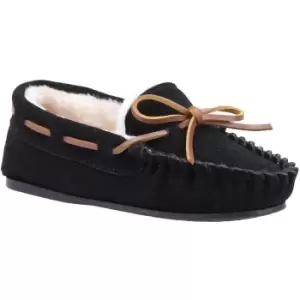 Image of Hush Puppies Girls Addison Suede Slip On Slippers UK Size 13 (EU 32)