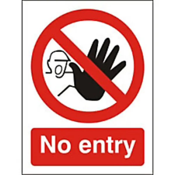 Image of SECO by Stewart Superior Seco Prohibition Safety Sign No Entry Self Adhesive Vinyl 150 x 200mm - P115SAV150X200 P115SAV150X200